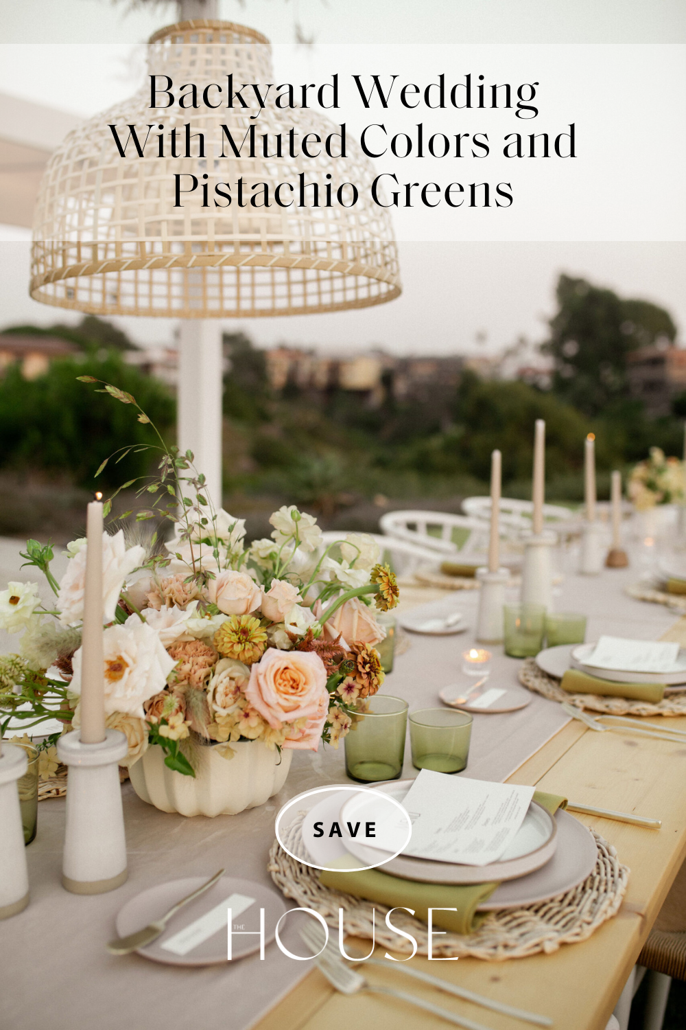 Backyard Anniversary Wedding With Muted Colors and Pistachio Greens ...